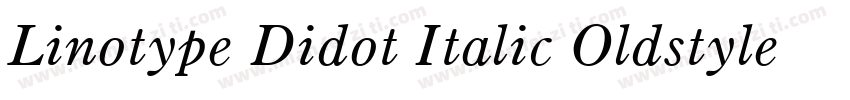 Linotype Didot Italic Oldstyle Figures字体转换